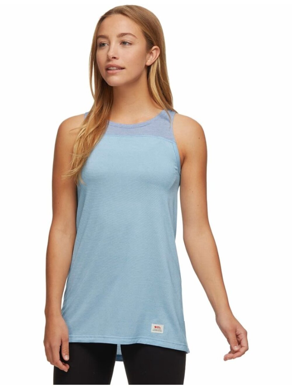 Fjallraven Abisko Shade Tank Top Azure Blue Small Tencel Hiking Outdoors